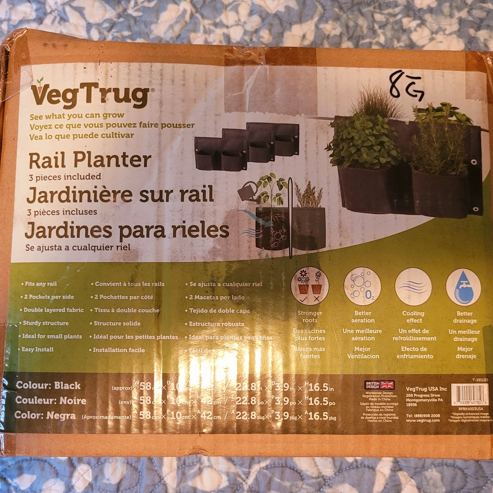 Black Rail Planter Set